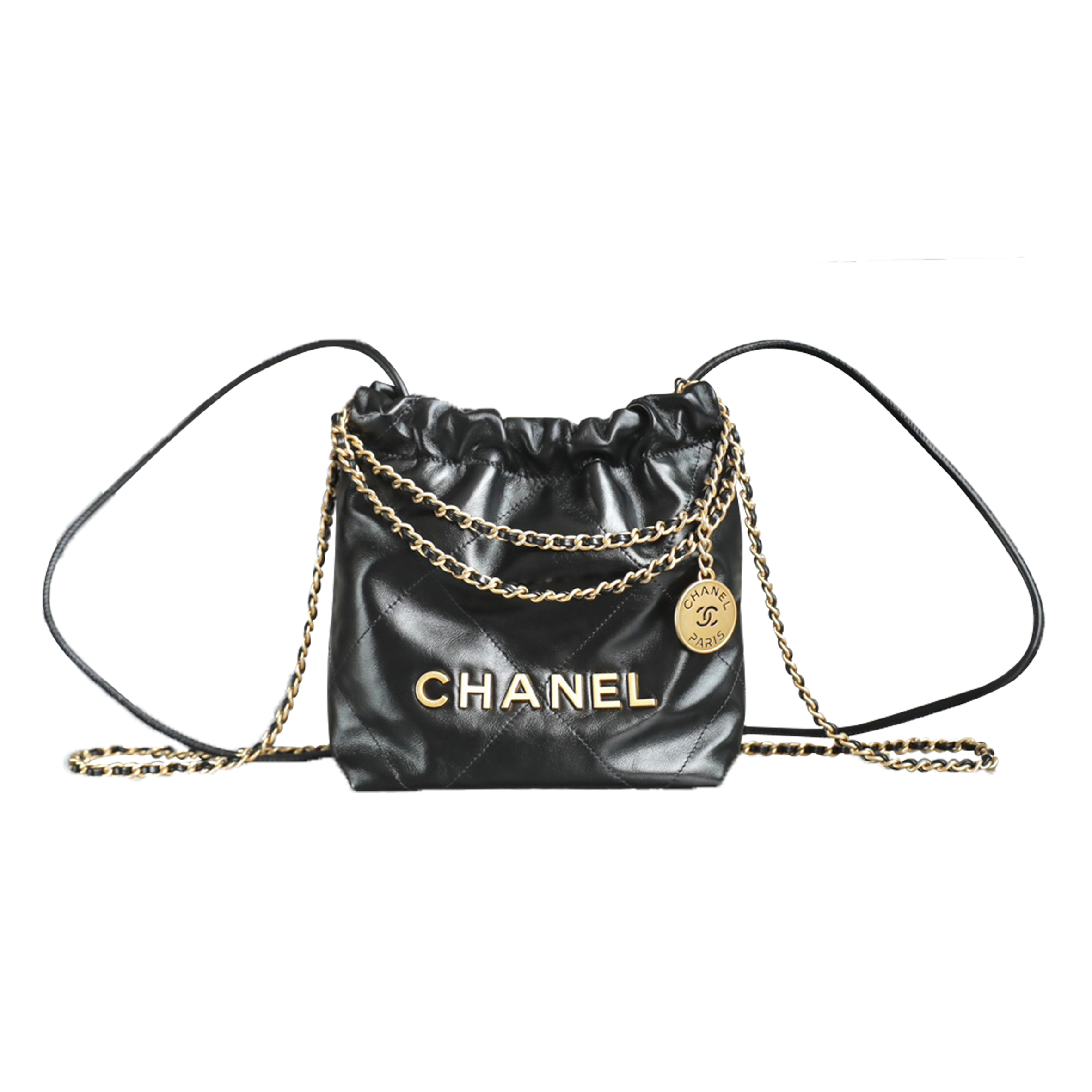 Ch*el master 22 black mini handbag as3980 (20*19*6cm)